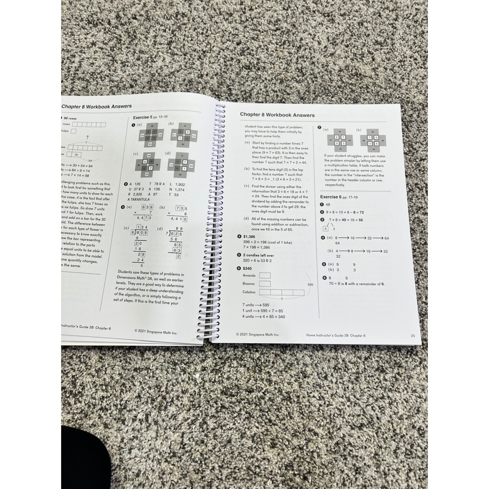 Dimensions Math Home Instructors Guide 3B Singapore Math Textbook Homeschool NEW - Picture 3 of 4